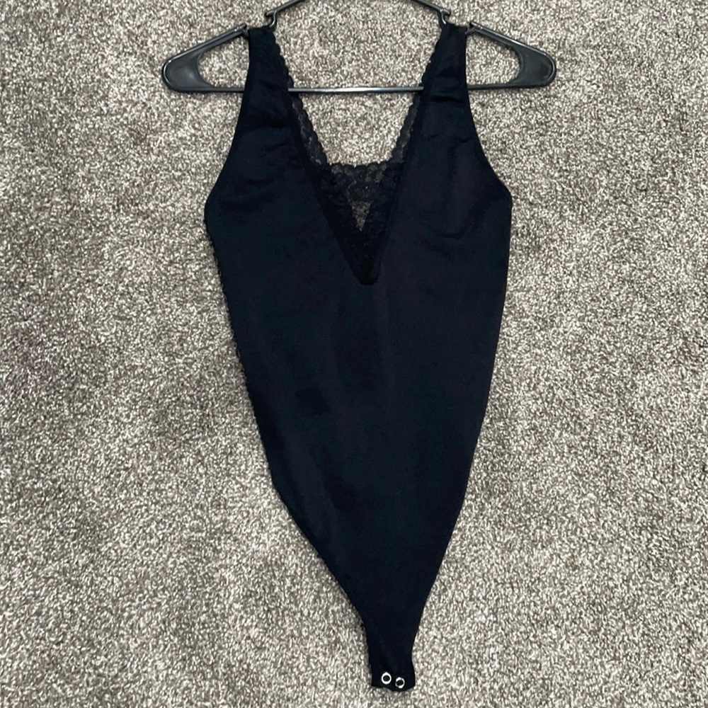 Black forever 21 thong bodysuit